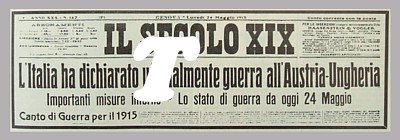 IL SECOLO XIX del 24 maggio 1915 - L'Italia entra nella Prima Guerra Mondiale
