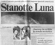 IL MESSAGGERO del 20 luglio 1969 - Tutto il mondo segue con trepidazione l'impresa spaziale di Apollo 11 che sta per portare l'uomo sulla Luna