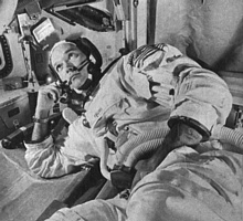 Missione APOLLO 11 - Mike Collins non è sceso sulla Luna ma è rimasto alla guida del modulo di comando "Columbia"