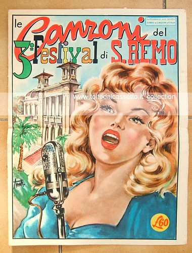 SORRISI E CANZONI D'ITALIA del gennaio 1953 - Supplemento dedicato al 3° Festival di Sanremo