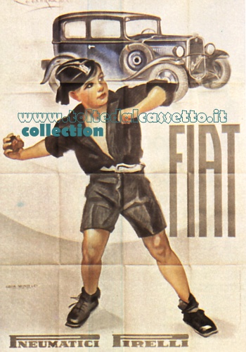 Il celebre manifesto di lancio della FIAT 508 Balilla, disegnato da Plinio Codognato