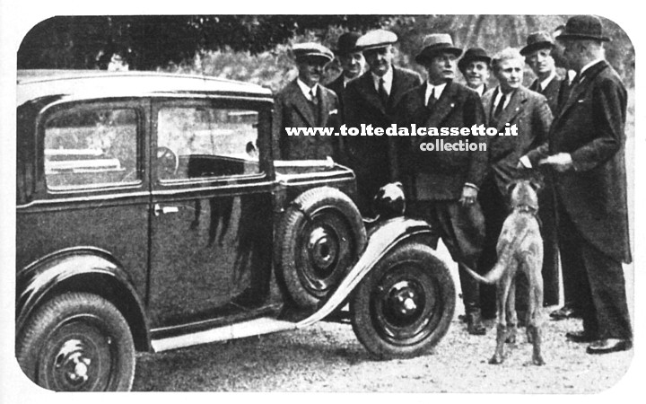 La FIAT 508 Balilla viene presentata a Benito Mussolini