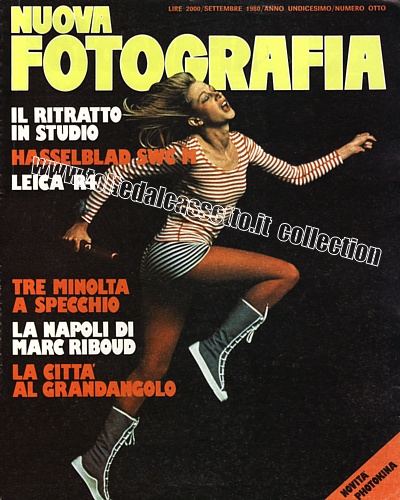 NUOVA FOTOGRAFIA del settembre 1980 - Prove di Hasselblad SWC M e Leica R4. Il ritratto in studio, tre Minolta a specchio, la città al grandangolo...