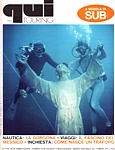 QUI TOURING del marzo 1972 - In copertina una fotografia del "Cristo degli Abissi" per presentare un servizio sul mondo della subacquea
