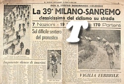 IL NUOVO CITTADINO del 19 marzo 1948 - Pagina sportiva dedicata alla 39a Milano-Sanremo, classicissima del ciclismo su strada