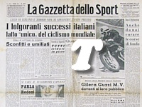 LA GAZZETTA DELLO SPORT del 2 settembre 1953 - I folgoranti successi italiani ai mondiali di ciclismo e la preparazione adottata da Fausto Coppi