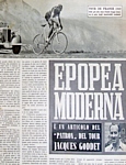 LO SPORT ILLUSTRATO del 12 giugno 1952 - Una delle foto più belle e famose di Fausto Coppi, scalatore al Tour del France del 1949, accompagna un articolo di Jacques Goddett, patron della corsa