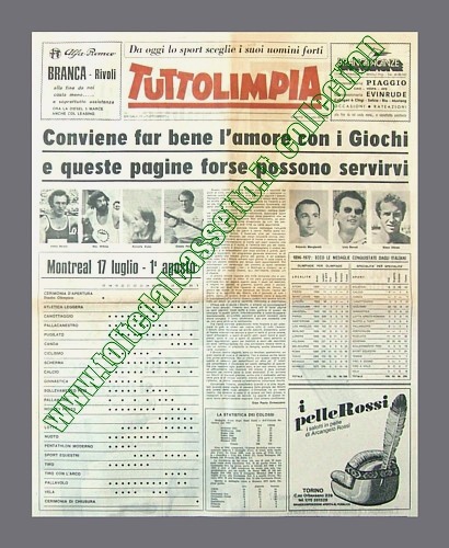 TUTTOSPORT (Tuttolimpia) del 17 luglio 1976 - Speciale sulla XXI Olimpiade di Montreal