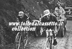 TOUR DE FRANCE 1930 - Gli italiani Alfredo Binda e Learco Guerra in fuga sull'Aubisque