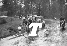 GIRO DI LOMBARDIA 1947 - De Santi e Ortelli in fuga sulla salita del Brinzio, ma la loro iniziativa durer poco