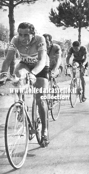 GIRO DELL'EMILIA 1952 - Fausto Coppi nella fuga decisiva  seguito da Gino Bartali e Giuseppe Minardi