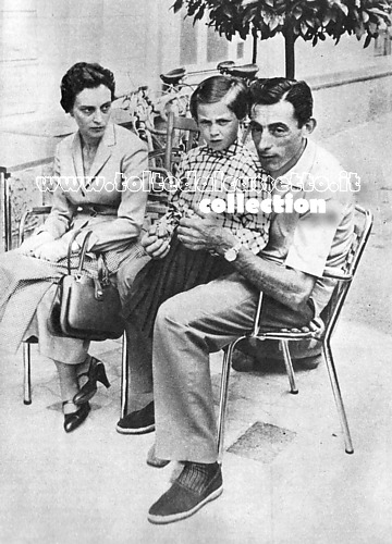 FAUSTO COPPI con la moglie Bruna e la figlia Marina