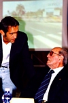 Alfredo Martini (supervisore delle squadre nazionali di ciclismo) con Franco Ballerini, deceduto nel febbraio 2010 per un incidente rallystico. Al momento era il CT della Nazionale Italiana di ciclismo