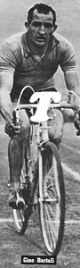 Gino Bartali durante una gara
