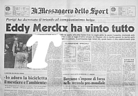 IL MESSAGGERO DELLO SPORT del 21 luglio 1969 - Eddy Merckx vince il Tour de France