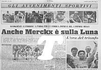 IL TEMPO del 21 luglio 1969 - La vittoria "spaziale" di Eddy Merckx al Tour de France...