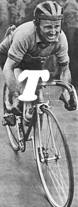TOUR DE FRANCE 1947 - Il vincitore Jean Robic, francese di piccola corporatura, tenace e coraggioso protagonista di tante epiche sfide nelle tappe di montagna