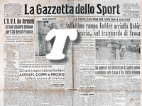 LA GAZZETTA DELLO SPORT del 19 giugno 1948 - Giro della Svizzera: nella tappa di Arosa Kubler batte in volata Robic dopo averlo ripreso sull'ultima rampa...