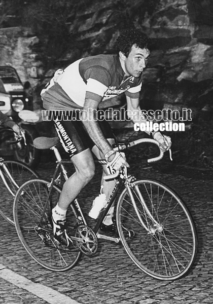 MORENO ARGENTIN con la maglia tricolore al Giro di Lombardia 1983 (salita degli Intelvi)