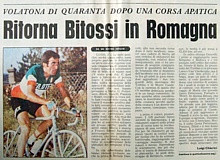STADIO del 3 maggio 1971 - Foto e servizio in prima pagina per Franco Bitossi che, superati i problemi di salute, torna alla vittoria nel 47° Giro di Romagna