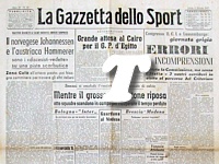 LA GAZZETTA DELLO SPORT dell'8 febbraio 1947 - Grande attesa al Cairo per il GP d'Egitto d'automobilismo