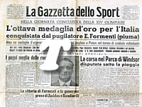 LA GAZZETTA DELLO SPORT del 14 agosto 1948 - Il pugile Ernesto Formenti conquista l'ottava medaglia d'oro italiana alle Olimpiadi di Londra