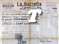 LA GAZZETTA SPORTIVA dell'8 dicembre 1946 - A Milano Giovanni Nocco vince il "Palio di Sant'Ambrogio"