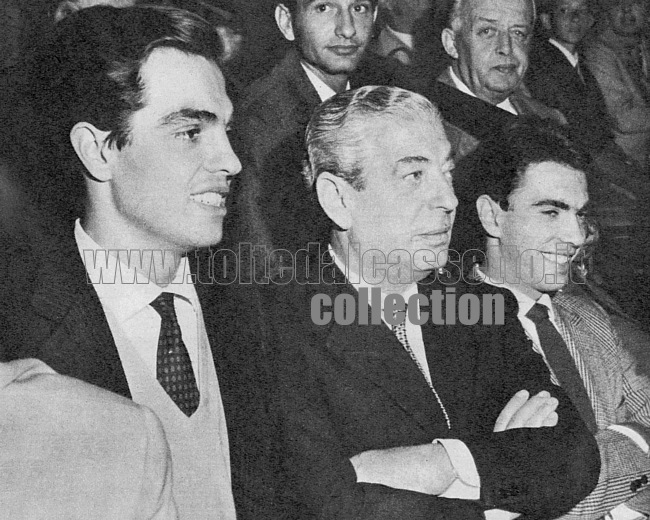 ANGELO MORATTI assiste alla finale di Coppa Campioni 1965 insieme ai figli Massimo e Gianmarco