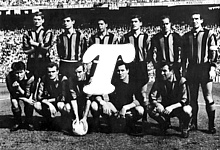 La formazione dell'Inter che vinse il campionato nella stagione 1962-'63
