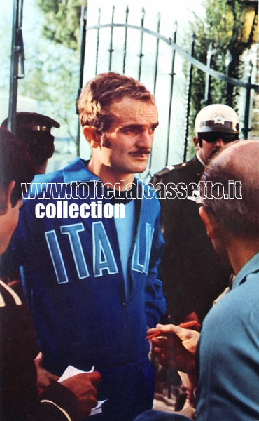 SANDRO MAZZOLA risponde alle domande dei giornalisti durante i Campionati del Mondo 1970 in Messico