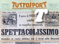 TUTTOSPORT del 18 febbraio 1963 - Aspettando il derby della Madonnina, spettacolissimo al Fuorigrotta dove l'Inter travolge il Napoli per 5-1