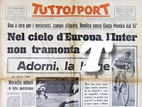 TUTTOSPORT del 28 maggio 1965 - L'Inter conquista per la seconda volta la Coppa dei Campioni battendo il Benfica per 1-0