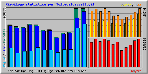 Riepilogo statistico per Toltedalcassetto.it